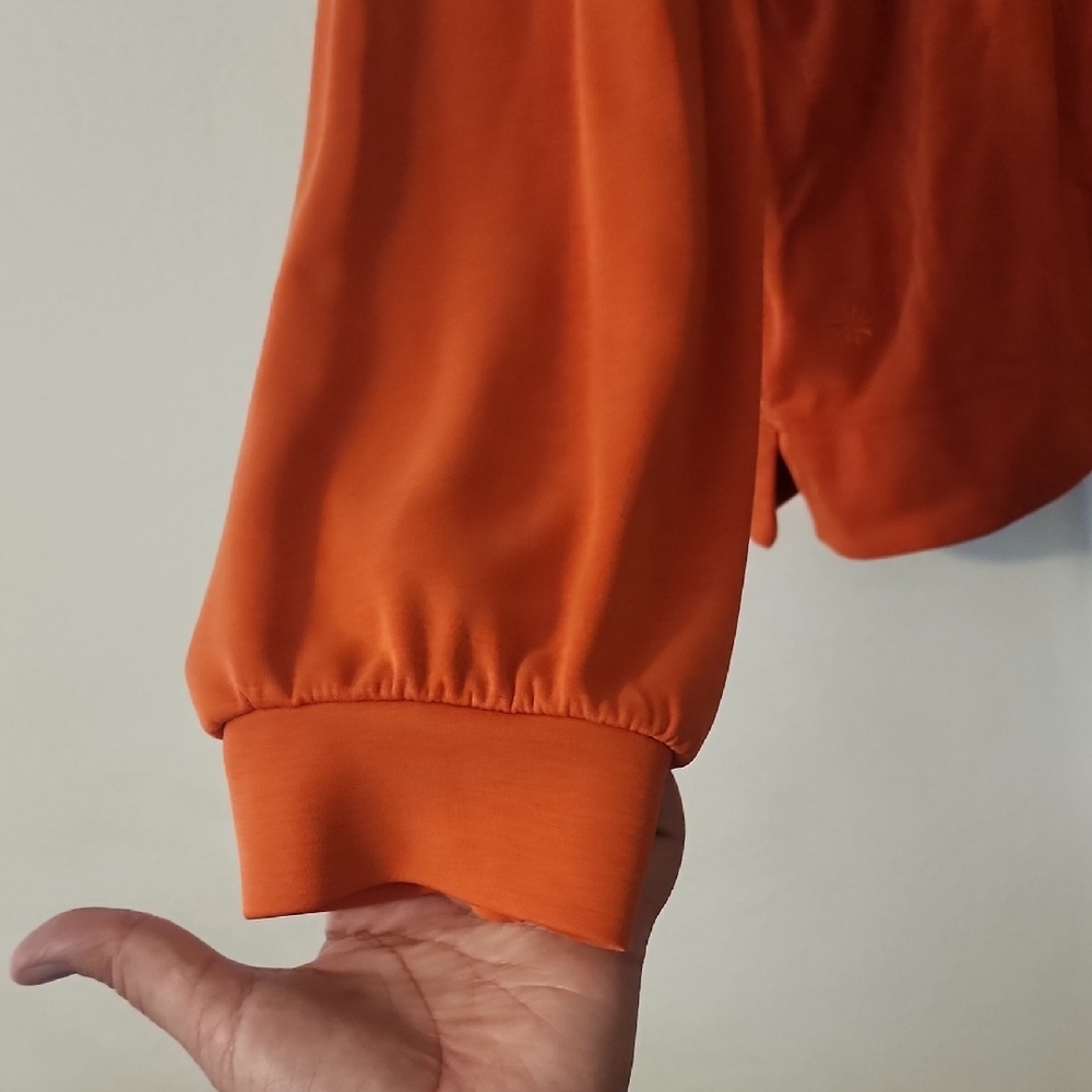 Athleta Orange Lightweight Hoodie Cozy Pullover - Picture 6 of 10